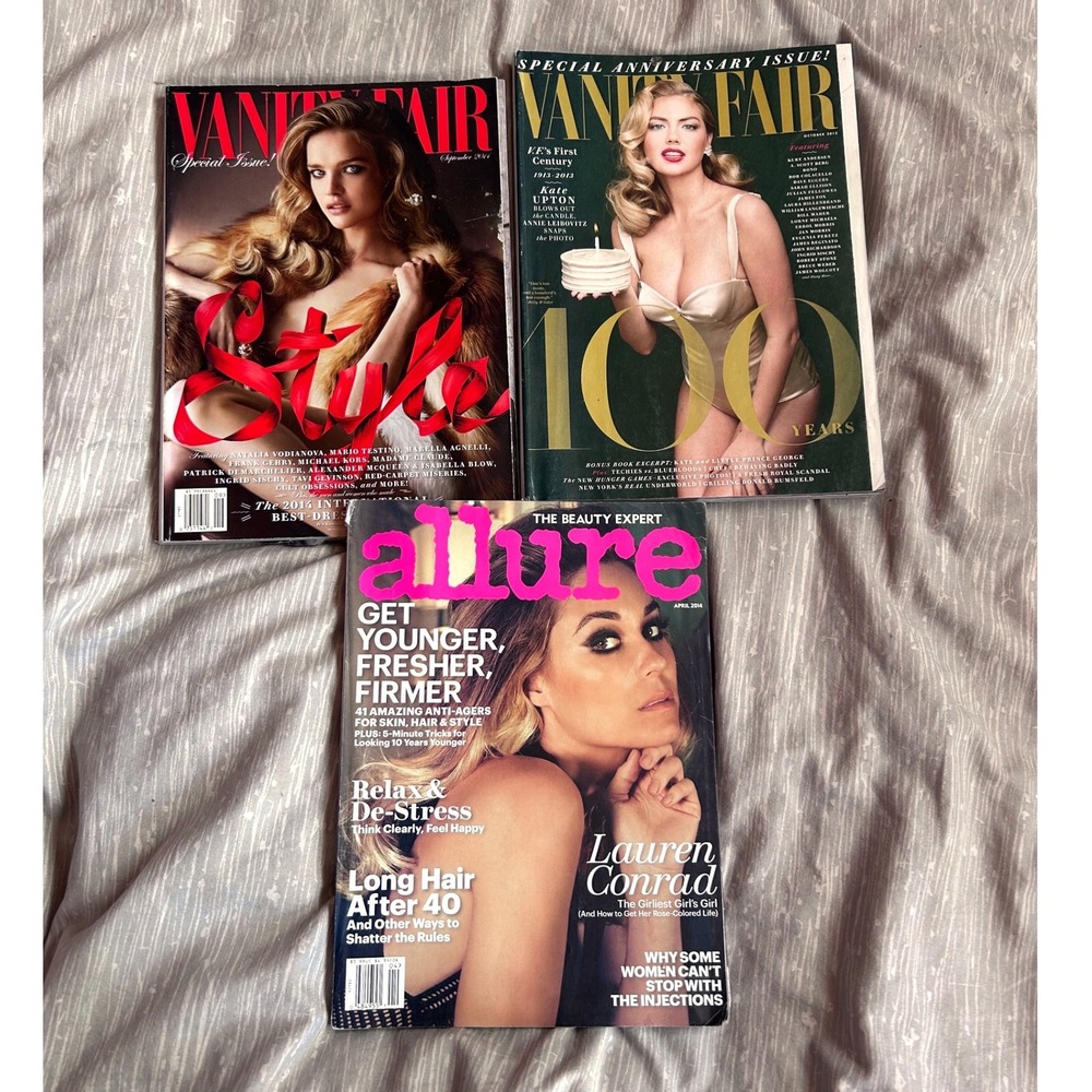 Vanity Fair & Allure Magazine Lot Kate Upton Lauren Conrad Natalia Vodianova Y2K